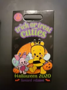 Trick Or Treat Cuties Pin Disney Halloween 2020 Winnie The Pooh & Piglet LE 5000 - Picture 1 of 2