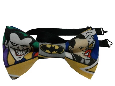 Joker and Two Face Bow Tie, Pretied, Double Layered, Various Sizes - Image 1 of 2