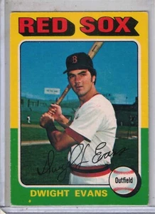 1975 OPC O-Pee-Chee baseball Dwight Evans original trading card #255 EX- RED SOX - Bild 1 von 2