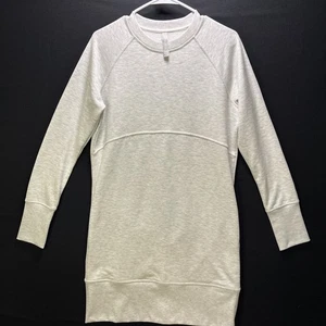 Athleta Sweatshirt Dress Womens Small Tall Grey Crewneck Long Sleeve Pullover - Picture 1 of 6