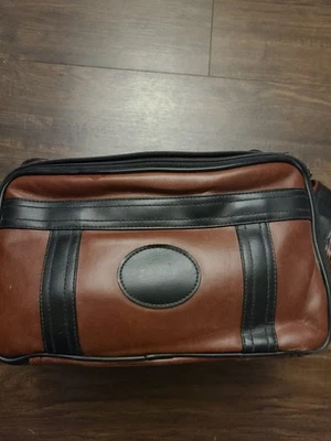 Estuche de cuero diamante para cámara bolso de hombro de viaje con correa 3 compartimentos  Foto 1 de 4