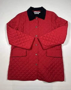 Chaqueta Tommy Hilfiger De Colección Para Hombre XL Roja Acolchada Granero Pana Cuello Años 90 De Colección - Imagen 1 de 10