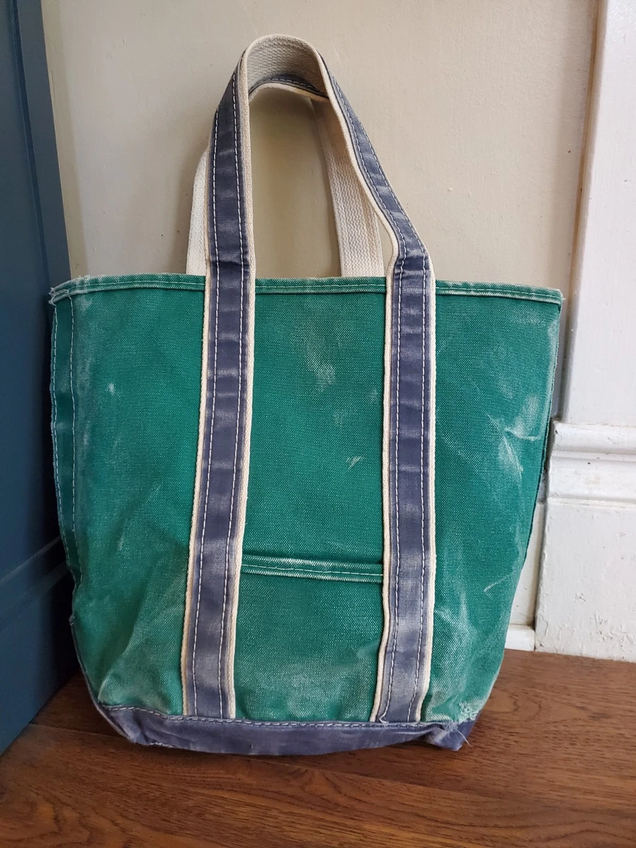 80's L.L.bean \"Boat and Tote\" グリーン XL 80's L.L. Bean DELUXE BOAT AND TOTE グリーンxネイビー | すべての