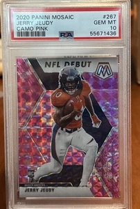 2020 Panini Mosaic - NFL Debut Jerry Jeudy #267 Camo Pink Mosaic Prizm (RC) - Picture 1 of 2