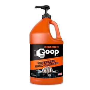 1 Gallon Waterless Hand Cleaner with Pumice - Orange Liquid Pump Bottle - Picture 1 of 8