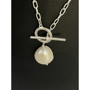 Silpada 'Center Attention' Sterling Silver Freshwater Pearl Necklace - Picture 1 of 3