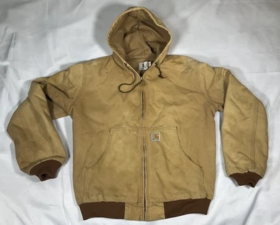 Vintage USA Carhartt Active Jacket Thermal Lined Youth XL JR606 Carhartt Brown - Image 1 of 4