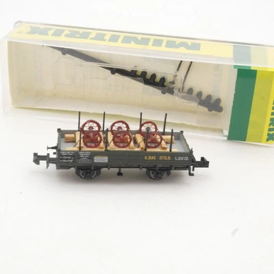Minitrix N 13237 Rungenwagen mit Ladung der K.Bay.Sts.B. in OVP RR5341 - Bild 1 von 3