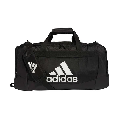Bolsa de viagem Adidas unissex Defender 4.0 academia para homens e mulheres, preta/branca, pequena - Imagem 1 de 4
