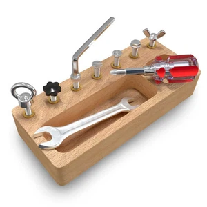 Montessori Screw Driver Board - Educational Toy for Toddler Basic Skills, 3+ - Picture 1 of 12