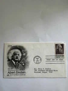 1979 Albert Einstein First Day Issue Envelope Stamp - Picture 1 of 3