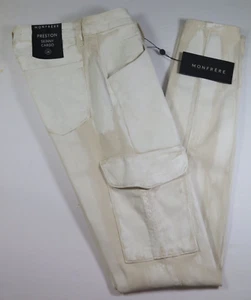 Monfrere Preston Coated Skinny Cargo Pants Mens Japanese Denim 28x34 USA NWT NEW - Picture 1 of 16