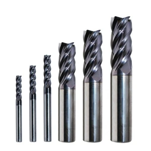 Carbide End Mill Set Sizes 1/8 - 1/2, RIP Cutting Tools 6-PCS 4-Flute SE AlTiN - Picture 1 of 1
