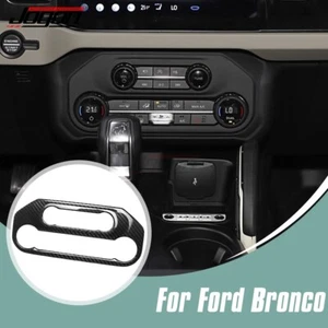 Dry Carbon Dash Console AC Switch Panel Cover For Ford Bronco Heritage 2021-2024 - Picture 1 of 14