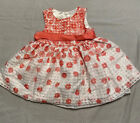 American Princess Girls 12 mth Special occasion Dress Coral/White wedding/party
