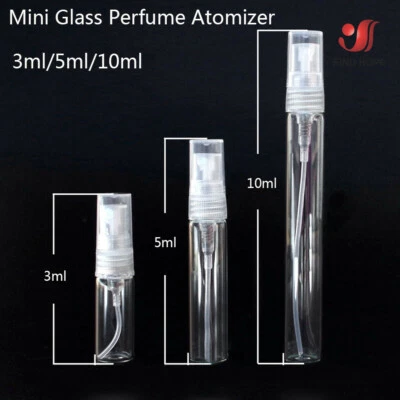 3/5/10ml Reise Mini-Zerstäuberpumpe Glas nachfüllbare Parfümspray leere Flasche