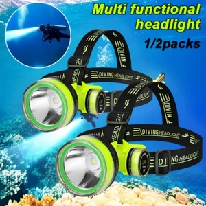 1/2 pieza LED Brillante Exterior Buceo Faros USB Faros para Pesca Deportes EE. UU. - Imagen 1 de 10