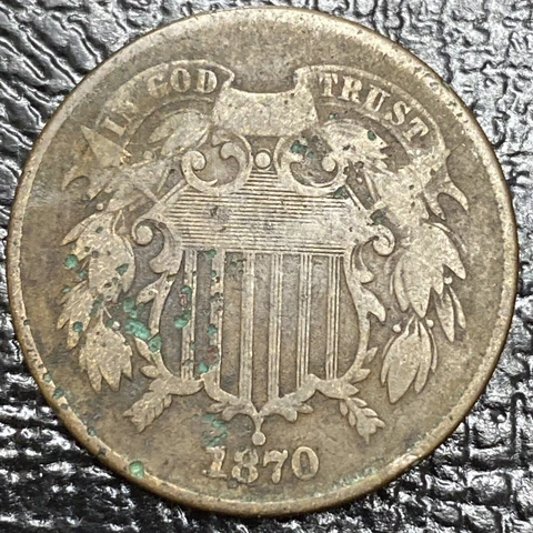 1870 Two Cent Piece 2c Better Grade  #35172 Cover