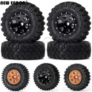 Metal 1.0" Wheel Rim Rubber Tire For RC Crawler 1/24 Axial SCX24 AXI90081 jimny - Picture 1 of 43