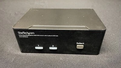 StarTech C4E1E7ZG47 2-Port Dual Display Port USB KVM Switch w/ Audio & USB Hub - Image 1 of 4