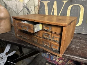 Gabinete de inodoro Heller de 1920 boticario industrial multi cajón herrajes joyería Ohio - Imagen 1 de 9