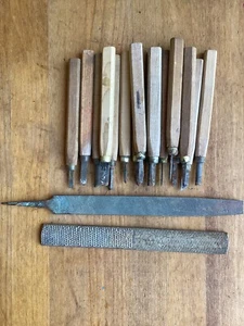 Vintage Wood Carving Chisel Set X16 & X2 Wood Rasp Files - Picture 1 of 6
