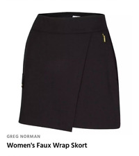 Greg Norman Faux Wrap Skort Skirt Black Golf - Size US6 or XS