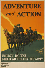 Adventure Action Enlist In Field Artillery 1919 Us Army Wall - POSTER 20"x30"