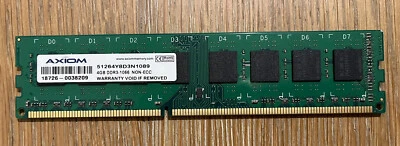 Axiom 4GB (1x4GB) DDR3-1066 PC3-8500 (51264Y8D3N1089) Memory (RAM) Module - Image 1 of 2
