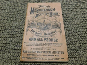 1892 1893 Pierce's Memorandum Account Book Farm Equipment Notebook 5.6 x 3.4" - Picture 1 of 3