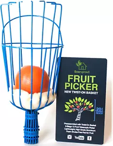 Twist-On Fruit Picker Basket, Twists onto Standard US Threaded Pole (3/4-Inch AC - Picture 1 of 7