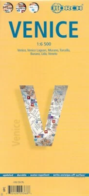 Mapa de Venecia, Italia, laminado y plegado por mapas Borch  Foto 1 de 4