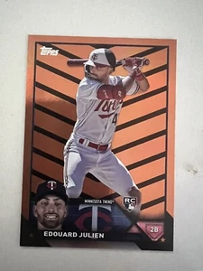 Edouard Julien Minnesota Twins 2023 Topps Update Orange & Black Foil RC #US222 - Picture 1 of 2