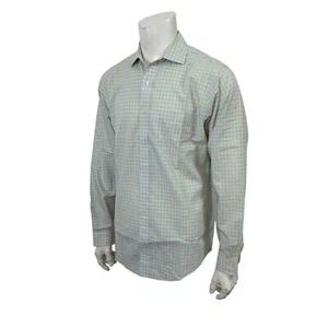 Brooks Brothers Mens 16-36 Classic Casual Dress Shirt Blue / Yellow Check - Picture 1 of 10