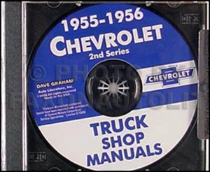 1955-1956 Chevrolet Truck Tienda Manual On CD Chevy Pickup Panel Suburban Repair - Imagen 1 de 1