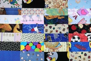 100 PCS ~ KIDS PRINT ~ 100% COTTON FABRIC SQUARES QUILTING 5"X 5" CHARM PACK - Picture 1 of 12