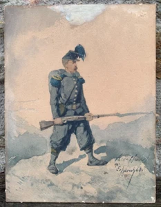 Edward Chevret (XIX ° ) Military Drawing Antique Signed Dedication 1868 Napoleon - Picture 1 of 12
