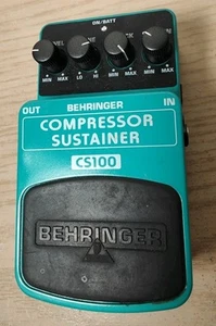 BEHRINGER COMPRESSOR SUSTAINER CS100 FX PEDAL ANALOG EFFECT 2007/2008 BOSS CLONE - Picture 1 of 6