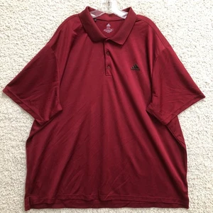 Adidas Polo Shirt 4XL Adulto Rosso Primegreen Manica Corta Performance Golf Uomo - Foto 1 di 9
