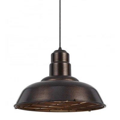 Luminária pendente de metal ferrugem Ashland CAL Lighting com dossel, cabo longo, não regulável - Imagem 1 de 4