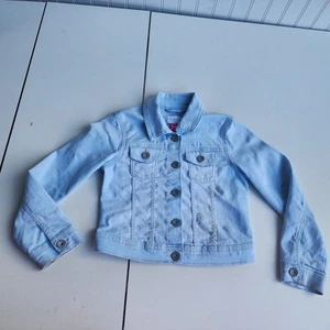 Children's Place Girls Jean Jacket Denim Girls Light wash Snap Trucker S (5/6) - Picture 1 of 11