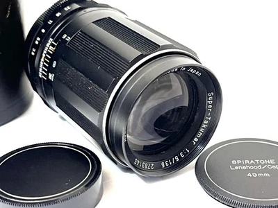 Minty Pentax Super-Takumar 135mm f/3.5 Portrait Lens for M42 + Leather Case - Image 1 of 4