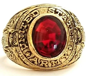 United States Army Ring Men Fashion Jewelry Size 11 Military Insignia Eagle Vtg - Picture 1 of 9