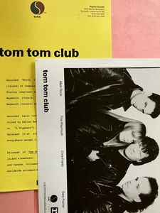 Tom Tom Club , Talking Heads , original vintage press kit headshot photo & Bio - Picture 1 of 3