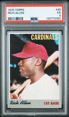 1970 Topps No40 RICH ALLEN St. Louis Cardinals острый/по центру Только что оценен! PSA 5 - Изображение 1 из 2