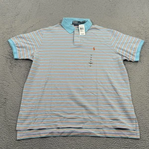 Polo Ralph Lauren Polo Para Hombres 2XL Azul Rayas Colorido Ajuste Personalizado NUEVO - Imagen 1 de 10