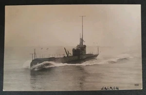 HMS Salmon S Class Submarine Old Real Photographs Postcard - Picture 1 of 2