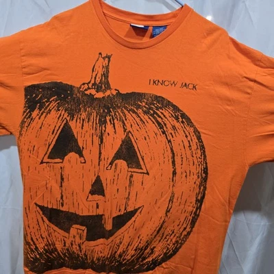Camiseta Calabaza Vintage I Know Jack Halloween Para Hombre L Doble Cara Gráfico EE. UU. Foto 1 de 4