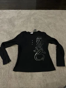 Vintage Harley Davidson Hemd Damen Extra Large Schwarz Langarm Verziert L - Bild 1 von 4