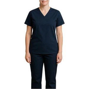 NWT Workwear Scrub Set, Black Top & Bottom NEW Xs Nurse Doctor And Veterinarian - Picture 1 of 4